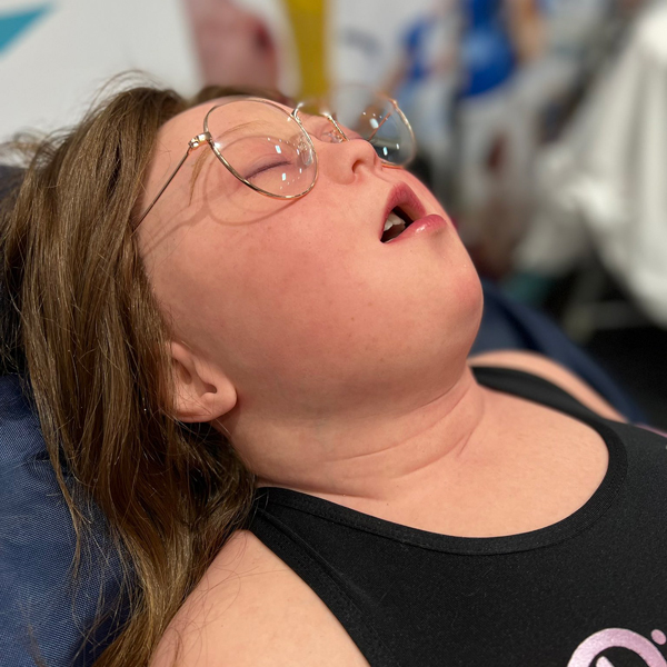 Lifecast child Gwen who has Down syndrome manikin